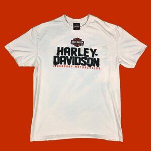 Harley Davidson Motorcycle pocket graphic tshirt graphic Tee